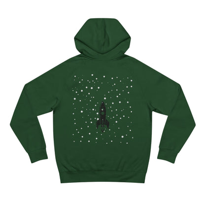 Red Unisex Supply Hoodie with 'Dead4Desires' and Rocket Design, Cozy Streetwear, Gift for Space Lovers, Casual Wear, Festival Fashion, [...]