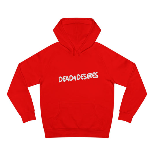 Red Unisex Supply Hoodie with 'Dead4Desires' and Rocket Design, Cozy Streetwear, Gift for Space Lovers, Casual Wear, Festival Fashion, [...]